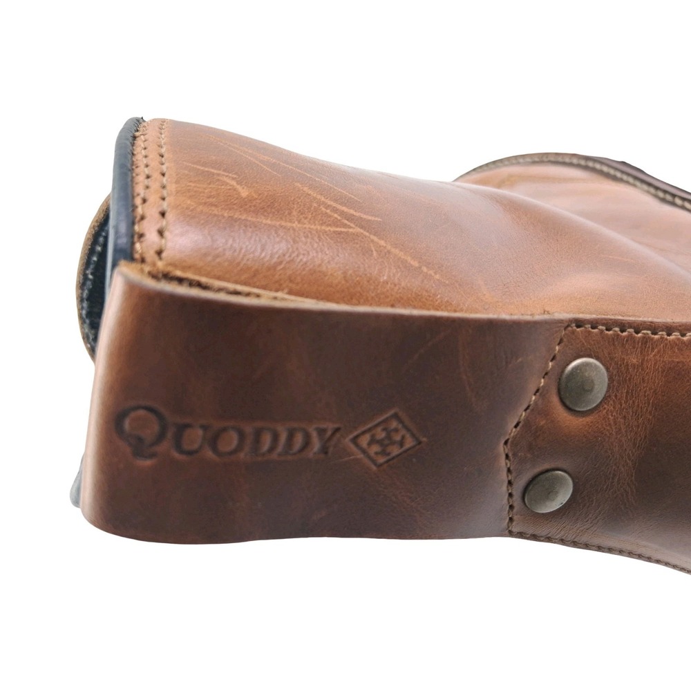 Quoddy Boots Mens Size 11.5 Brown Leather Combat Ankle Vibram Lined Lace Up - Picture 12 of 13